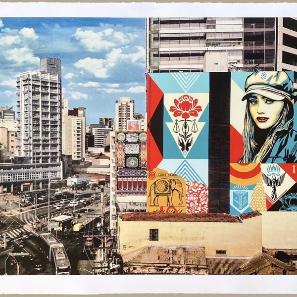 “Carga Frágil Mural” new lithograph by Shepard Fairey