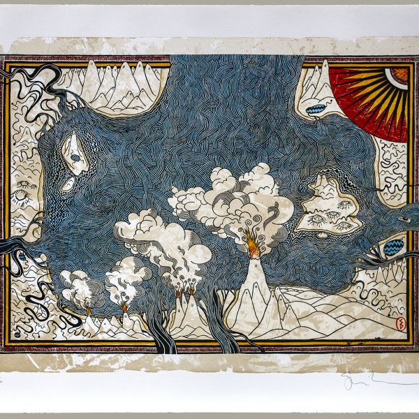 “A Representation of the New World Made by the Art of Lithography” a new lithograph by Stanley Donwood